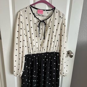 Kate Spade black and white heart dress! Only worn once.